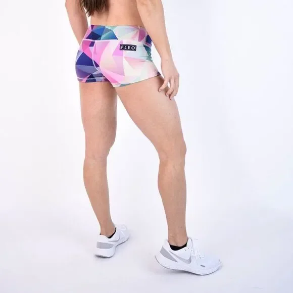 FLEO Jewel Geo Shorts (Original) size small pink purple excellent condition